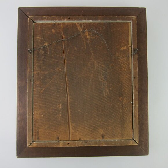 Antique Victorian Deep Picture Frame Wood Gilt La Mode Paris Print in Glass 16" - Picture 9 of 15